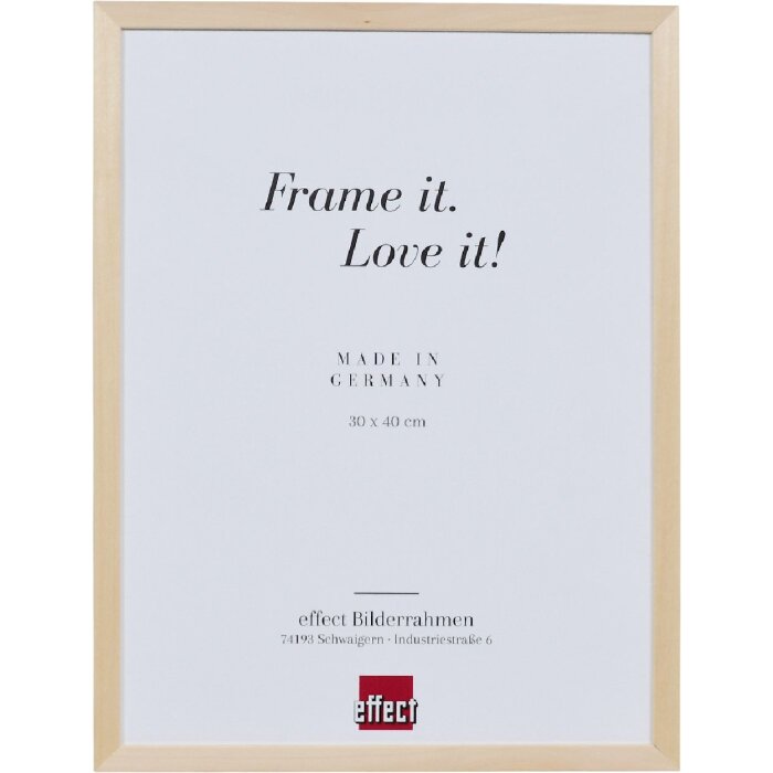 Ефектна деревяна рамка профіль 2490 натуральна 7x10 см з музеєвим склом