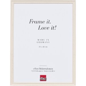 Фоторамка з дерев’яним профілем 2440, біла, 30x40...