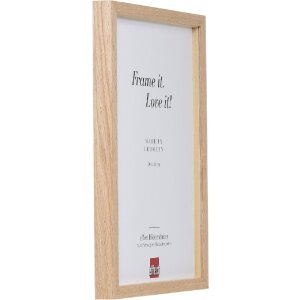 Фотопастка з дерев’яного профілю 2430, дуб, 60x60 см, ясне скло, відстаневий держач