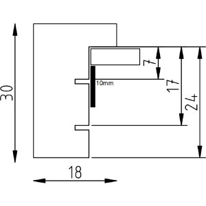 Фотопастка з дерев’яного профілю 2430, дуб, 60x60 см, ясне скло, відстаневий держач