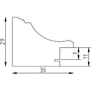 Профільна дерев’яна рамка 2420, сірий, 62x93 см, антиблискове скло