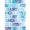 Artebene Geburtstagskarte blau, Typografie, modernes Design, zum Versenden