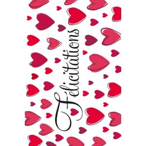 Artebene Karte Präge-Félicitations-Herzen