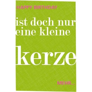 Artebene Karte Präge-Birthday-Nur eine Kerze mehr