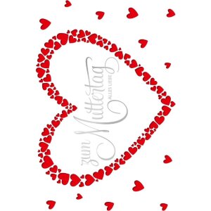 Artebene Karte Präge-Muttertag-Herzen-Laser