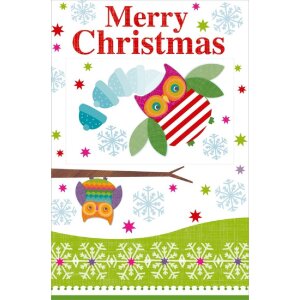 Artebene Karte Lentikularfolie Christmas Eule 3D Effekt...