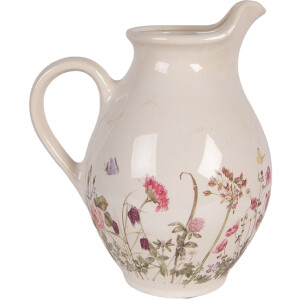 Декоративна банка Clayre & Eef бежево-рожева 21x16x25 см