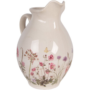 Декоративна банка Clayre & Eef бежево-рожева 21x16x25 см