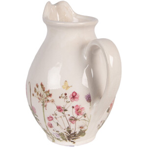 Декоративна кана Clayre & Eef, бежево-рожева, 16x12x19 см