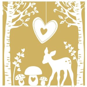 Серветки паперові Bambi гриби-золото