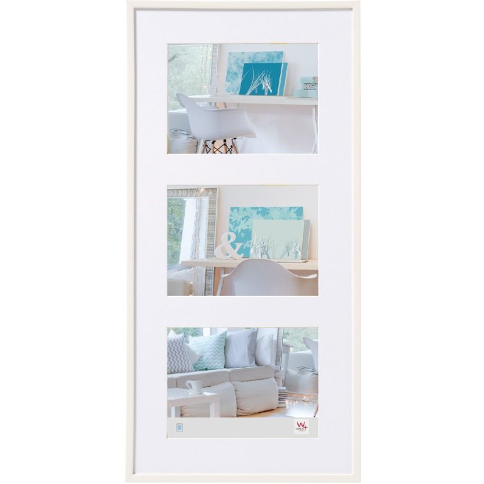 Рамка для галереї Walther New Lifestyle 3 фото 13x18 біла
