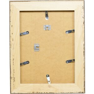 Ефектна деревяна рамка 31 з музеєвим склом 10x10 см, срібло