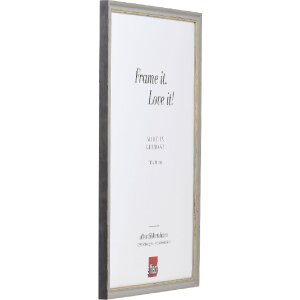 Фоторамка з натурального дерева «Ефект», сірого кольору, 25x50 см, скло музею