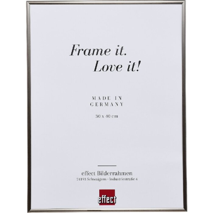 Фоторамка з пластику 10x10 см, платинова, з музеєвим склом