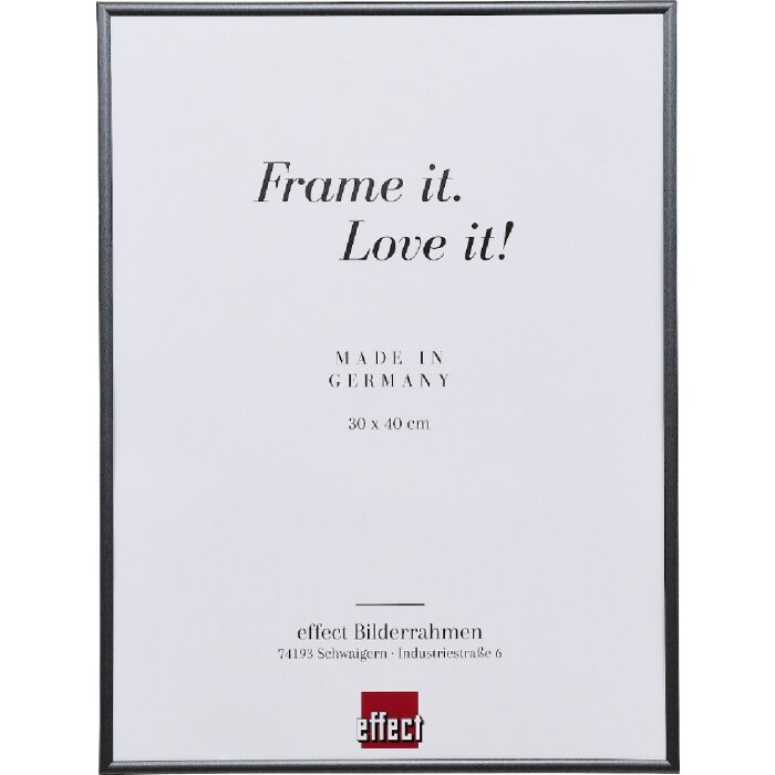 Ефектний пластиковий рамка 10x10 см, сірий з антибликовим склом