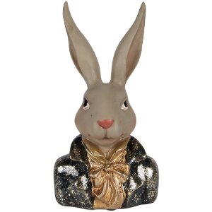 Фігурна статуэтка кролика в вінтажному стилі золотого костюма від Clayre & Eef
