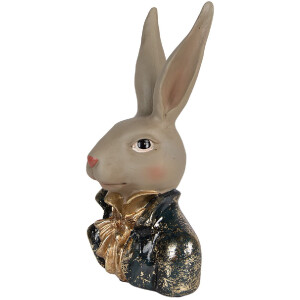 Фігурна статуэтка кролика в вінтажному стилі золотого костюма від Clayre & Eef