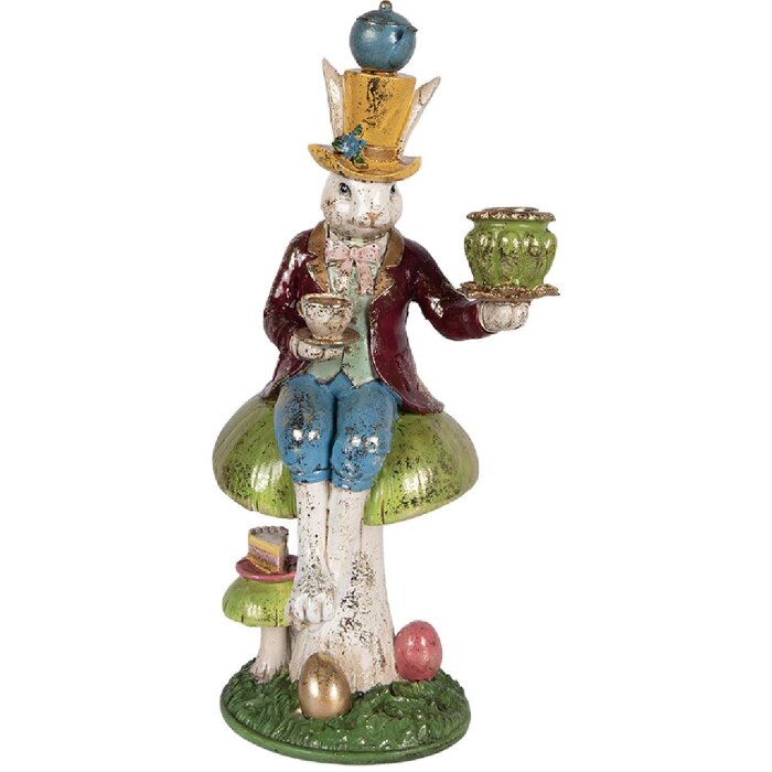 Свічник у вигляді кролика з келихом та яйцями, 20x16x41 см