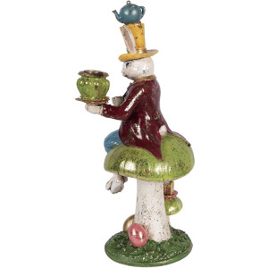 Свічник у вигляді кролика з келихом та яйцями, 20x16x41 см