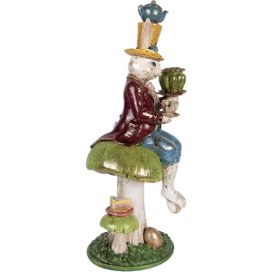 Свічник у вигляді кролика з келихом та яйцями, 20x16x41 см