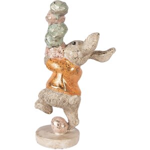 Кролик з морозивом від Clayre & Eef, бежево-помаранчевий, 16x10x28 см