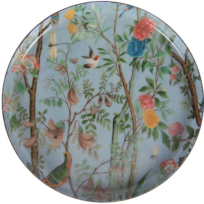 Clayre & Eef 66424 Untersetzer Ø 11 cm Blau-Grün Eisen-Keramik