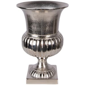 Фоторамка Clayre & Eef 6AL0078 серебристая ваза из алюминия Ø 20x29 см