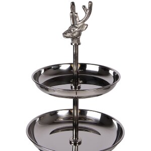 Підвісна полиця Clayre & Eef 6AL0079, сріблястого кольору, Ø 26x48 см, 3 полиці