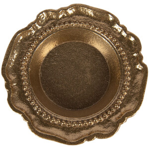 Декоративна миска Clayre & Eef, золотого кольору, Ø 12 см