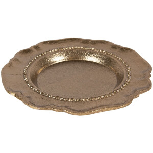 Clayre & Eef 6AL0081 декоративна миска Ø 20x2 см золотистий алюміній