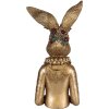 Бюст кролика золотисто-зелений, 27x17x49 см, декорація від Clayre & Eef