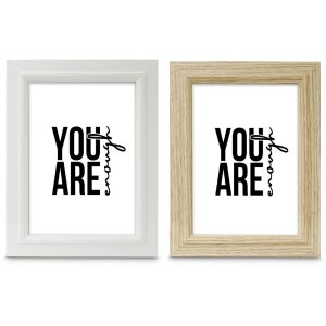 Деревяна фоторамка Chic, біла або дуб, 10x15–20x30...