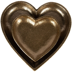 Декоративна миска Clayre & Eef 21x21x2 см, золотого кольору