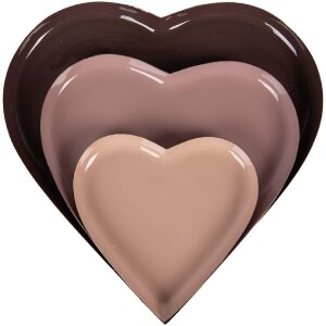 Декоративний сет мисок Clayre & Eef рожевого кольору Ø 24/19/13 см