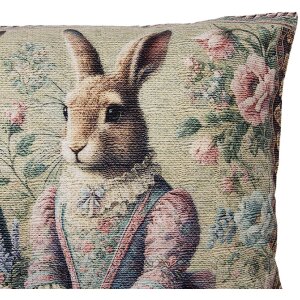 Clayre & Eef Наволочка 35x50 см Зайцы Гобелен Винтаж...