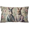 Clayre & Eef Наволочка 35x50 см Зайцы Гобелен Винтаж Цветы