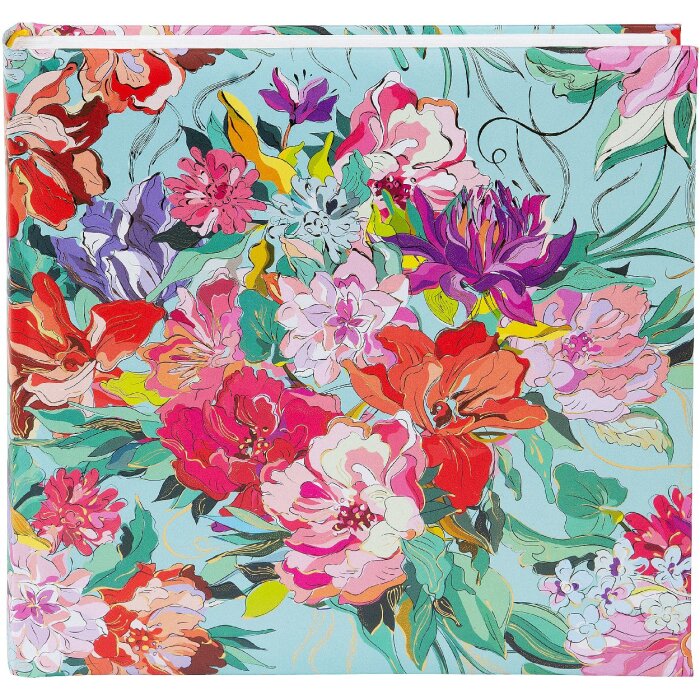 Фотоальбом Goldbuch Velvet Bloom 25x25 см, 60 сторінок, золота пригнітка, білі сторінки