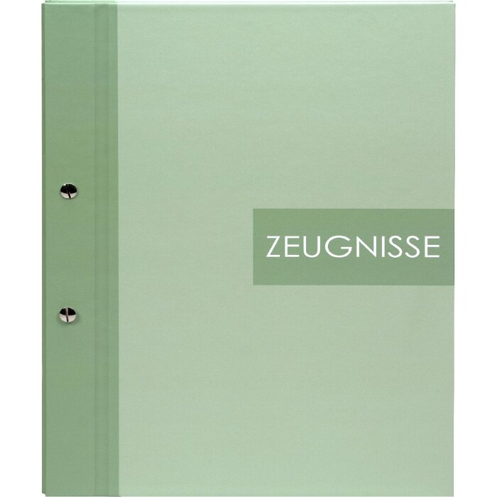 Папка для звітів Goldbuch Zweiklang matcha 24x31 см, 12 прозорих папок