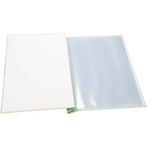 Папка для звітів Goldbuch Zweiklang matcha 24x31 см, 12 прозорих папок