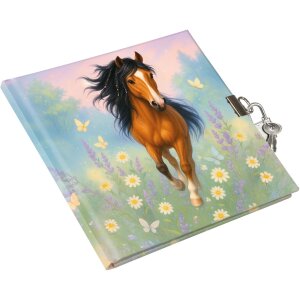 Днівник Wiesenglück 16,5 x 16,5 см — білий з безпечною застібкою