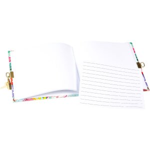 Денник Goldbuch Velvet Bloom 16x16 см, золоте тиснення, золотий чи срібний замок