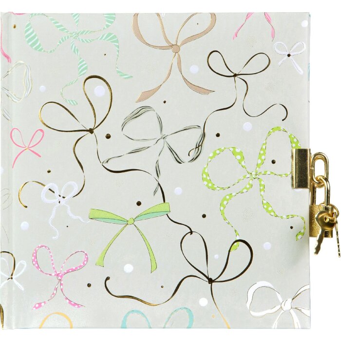 Дзіар-збірник Ribboné mint, золоте виконання, 16,5 х 16,5 см, з застібкою