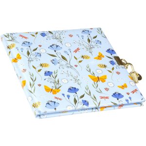 Золотий записник Secret Garden Blue 16,5x16,5 см, 96 сторінок, золоте відбиття