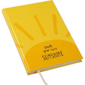 Золотий блокнот Goldbuch «Створюй сонце» 15x22 см, з золотим виляганням та наклейкою-маркером