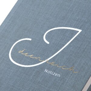 Золотий блокнот Goldbuch — 15x22 см, золота та біла пресовка, шовкове з’єднання, з позначкою