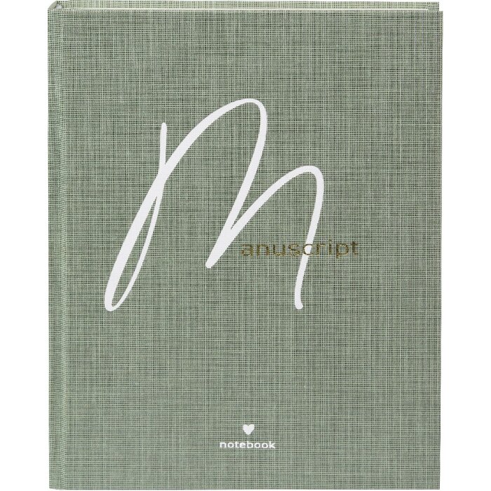 Зошит Goldbuch Manuscript 15x22 см, білий золотий, льонове з’єднання, 200 аркушів