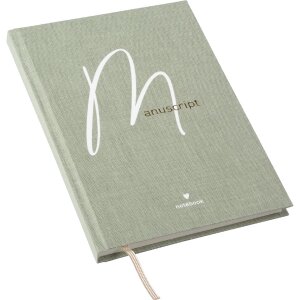 Зошит Goldbuch Manuscript 15x22 см, білий золотий, льонове з’єднання, 200 аркушів