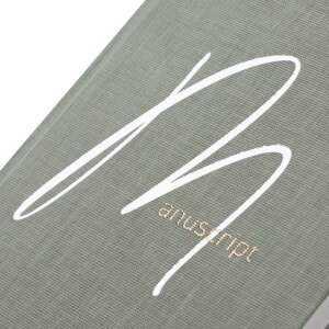 Зошит Goldbuch Manuscript 15x22 см, білий золотий, льонове з’єднання, 200 аркушів