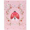 Золотий блокнот Secret Garden з орнаментальним жуком, 15x22 см, рожевий