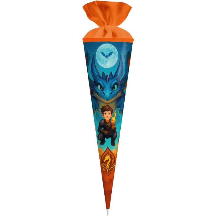 Шолом для школи «Драконий друг» 70x19 см, лакований картон, фільцевий замок